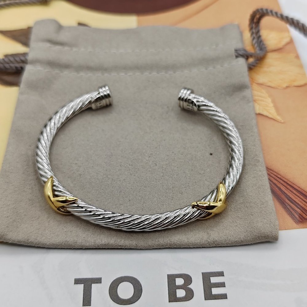 DY vintage 5mm gold bracelet size M 925 silver